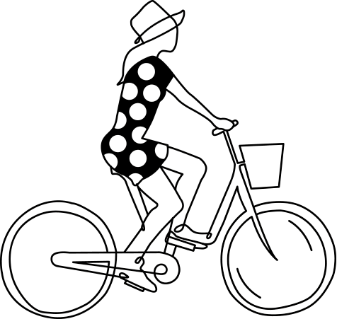 Radfahrerin Illustration