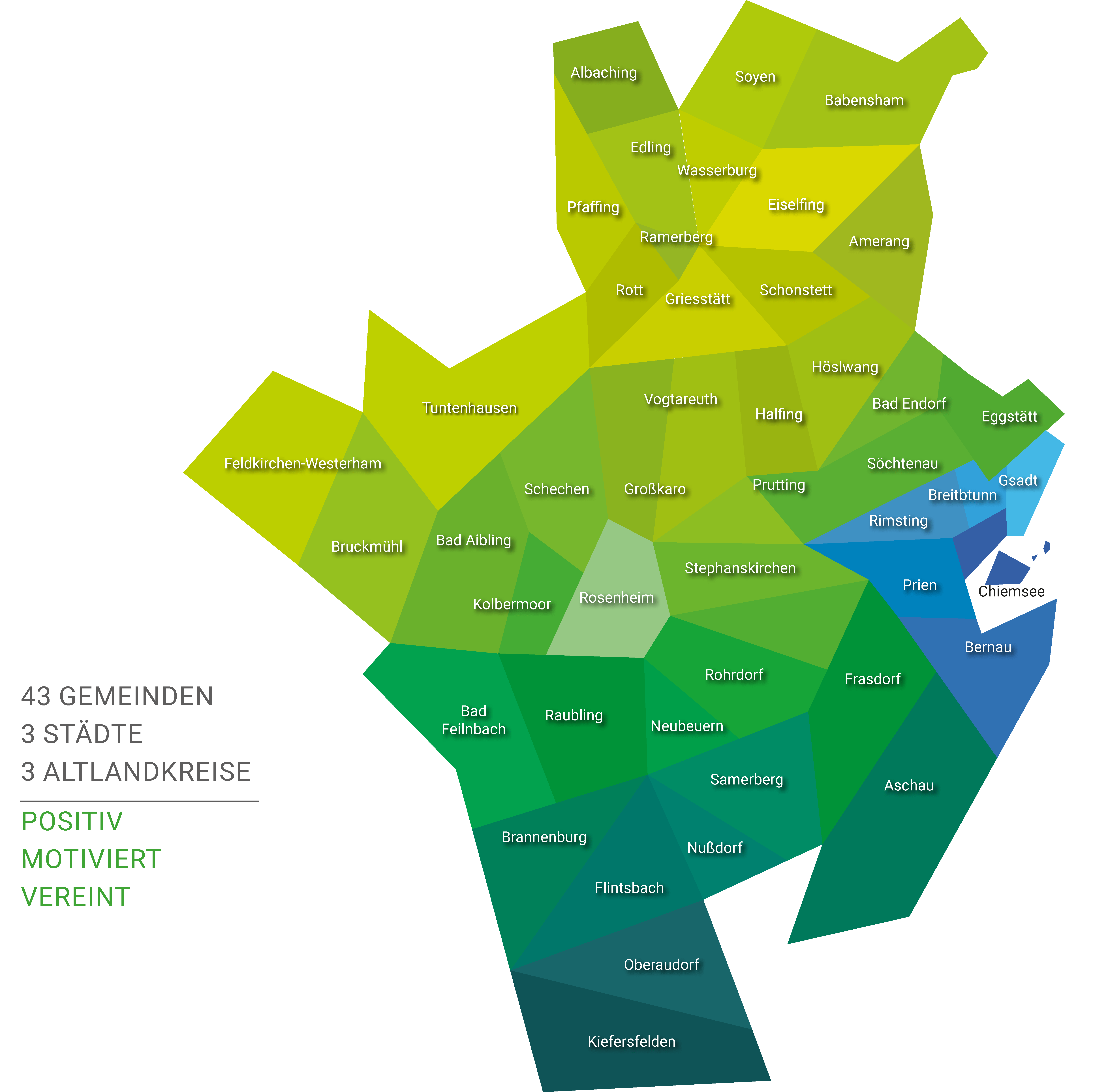 Landkreis Rosenheim - Übersichtskarte